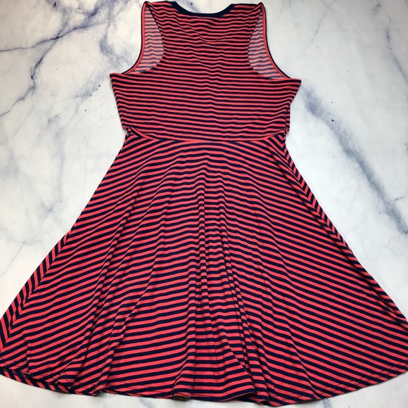 Lepore Dresses Lamour Lepore Orange Blue Striped Dress Poshmark